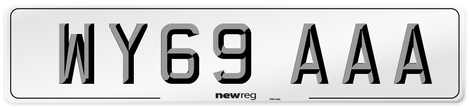 WY69 AAA Number Plate from New Reg